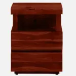 Gelnora Solid Sheesham Wood Bedside Table with Drawer - Image 7