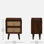 Mlzovia Wooden Bedside Cabinet - Image 8