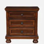 Ulmorin Contemporary Wooden Bedside Table with Open Shelf - Image 2