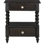 Corzavia Solid Sheesham Wood Nightstand in Walnut Finish - Image 5