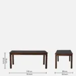 Vrivon Solid Wood 8 Seater Dining Set in Warm Walnut Finish - Image 5
