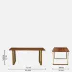 Gorvella Large Wooden 8 Seater Dining Set for Spacious Dining Areas - Image 7