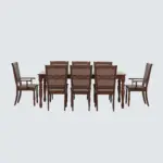 Mlvanto Premium 8 Seater Dining Table Set in Rich Teak Finish - Image 10
