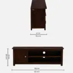 Ashford Sheesham Media Console, Honey Oak (52x16 in) - Image 7