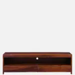 Ashford Sheesham Media Console, Honey Oak (69x20 in) - Image 2