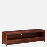Ashford Sheesham Media Console, Honey Oak (69x20 in) - Image 5