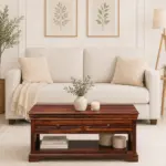 Wenge Wood Contemporary Coffee Table in Espresso Brown