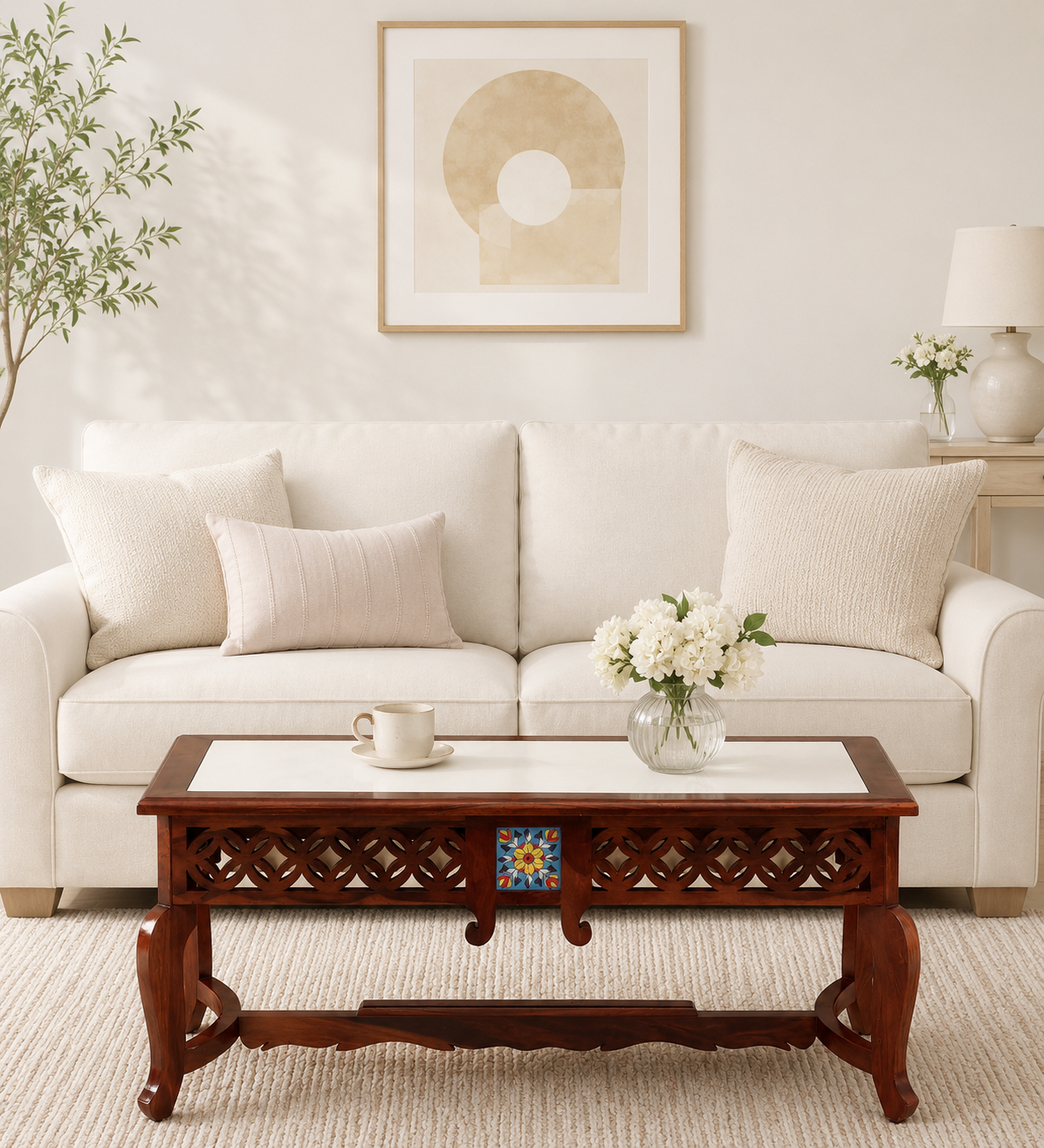 Cedar-Wood-Cabin-Style-Coffee-Table-in-Chestnut-Finish-classic-wood-1.png Cedar Wood Cabin Style Coffee Table in Chestnut Finish - Image 1