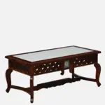 Cedar Wood Cabin Style Coffee Table in Chestnut Finish - Image 3