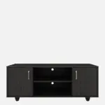 Ferndale Solid Teak Wood TV Console in Fade Resistant Rustic Brown Finish - Image 8