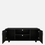 Ferndale Solid Teak Wood TV Console in Fade Resistant Rustic Brown Finish - Image 10