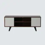 Vanya Solid Sheesham Wood TV Console In Natural Oak Finish - Image 4