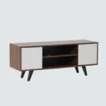 Vanya Solid Sheesham Wood TV Console In Natural Oak Finish - Image 5