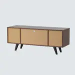 Vanya Solid Sheesham Wood TV Console In Natural Oak Finish - Image 9