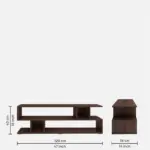 Aravali Premium Sheesham Wood Media Console In Earthy Brown Finish - Image 6