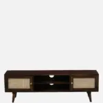 Vabir Large Solid Wood TV Cabinet In Classic Rustic Grain Finish - Image 2