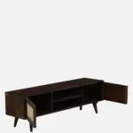 Vabir Large Solid Wood TV Cabinet In Classic Rustic Grain Finish - Image 3