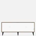 Terraa Handmade Acacia Wood Entertainment Console In Natural Stone Finish - Image 5