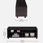 Ekam Minimalist Solid Wood TV Console In Clean Natural Finish - Image 7