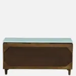 Woodmira Mango Wood TV Unit with 2 Cabinets and Open Display Shelf - Image 7