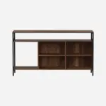 Linova Particle Board Wall Mounted TV Unit with Floating Shelves in White Gloss - Image 2