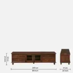 Homera Particle Board TV Cabinet with Soft Close Hinges in Sandy Beige - Image 5