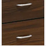 Luxora Solid Teak Wood TV Unit with Brass Inlay Handles in Dark Mahogany - Image 3