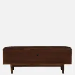 Imperva Solid Wood TV Stand with Fluted Panel Doors and Satin Gold Handles - Image 6
