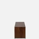 Sandoval Mango Wood TV Cabinet with Rattan Door Panels in Sandstone Finish - Image 2
