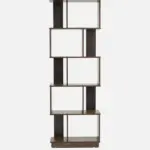 Aranyak Solid Wood Bookshelf with Bamboo Shelf Edges in Deep Forest Brown - Image 5