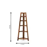 Dhruvan Solid Rosewood Bookshelf with Rope Wrapped Legs in Antique Ebony - Image 3