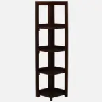 Sunora Engineered Wood Bookshelf with Gold Trim Legs in Desert Sand White - Image 4