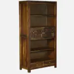 Kramik Solid Sheesham Wood Bookshelf in Natural Oak Finish - Image 4