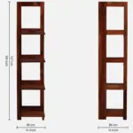 Unnati Solid Sheesham Wood Bookshelf in Honey Teak Finish - Image 3