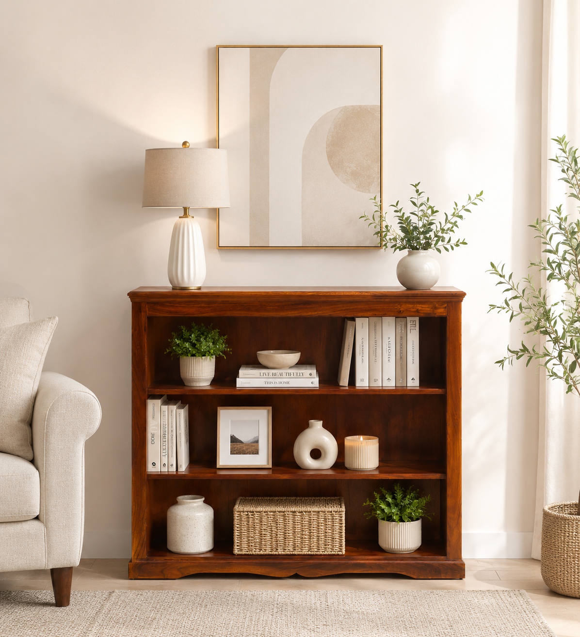 Prakrit-Solid-Wood-Book-Storage-Unit-classicwood-1.png Prakrit Solid Wood Book Storage Unit - Image 1