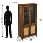 Noren Sheesham Wood Bookshelf - Image 3