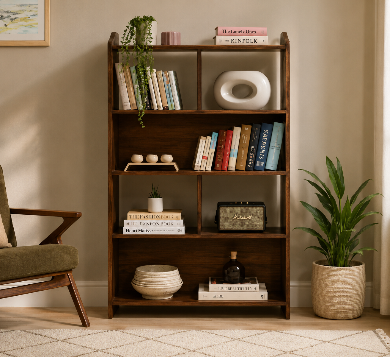 Aster-Sheesham-Wood-Bookshelf-classicwood-1.png Aster Sheesham Wood Bookshelf - Image 1