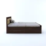 Lyren Sheesham Solid Wood King Size Bed With Box Storage in Antique Oak Finish - Image 4