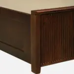 Aldwin Sheesham Solid Wood Queen Size Bed With Box Storage in Natural Teak Finish - Image 2