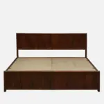Aldwin Sheesham Solid Wood Queen Size Bed With Box Storage in Natural Teak Finish - Image 3