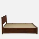 Aldwin Sheesham Solid Wood Queen Size Bed With Box Storage in Natural Teak Finish - Image 4