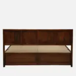 Aldwin Sheesham Solid Wood Queen Size Bed With Box Storage in Natural Teak Finish - Image 5